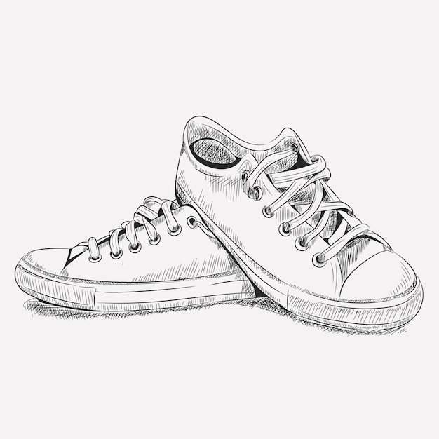 Schuhvektorskizzenillustration ENV 10