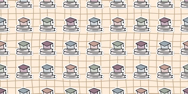 Schulbildung Studium nahtloses Muster Studium von Fächern für Schulunterricht Studium von Ikonen