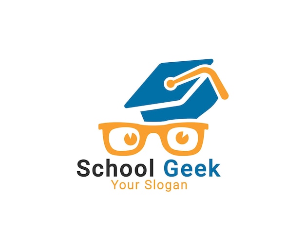 Schule-geek-logo soziales geek-logo geek-logo-vorlage