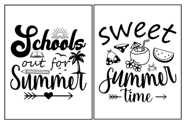 Schule heraus für sommer svg-typografie-t-shirt.