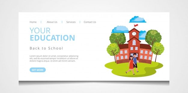 Schule landing page