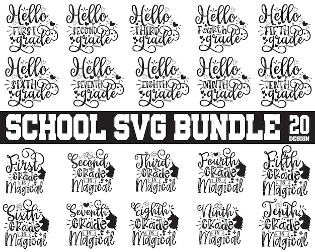 Schule und lehrer zitate svg bundle schule zitate schriftzug lehrer svg bundle