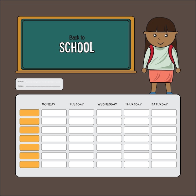 Schule zeitplan vorlage