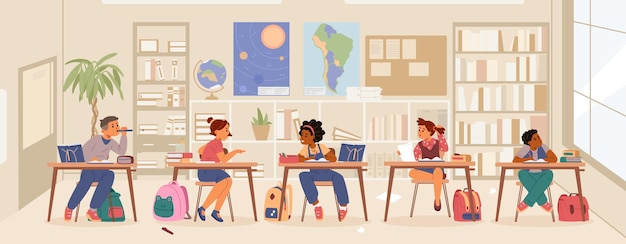 Schulkinder im Klassenzimmer