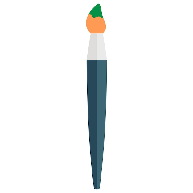 Schulpinsel-Symbol. Flache Vektorgrafik