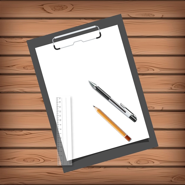 Schulprüfung mit Stift-Bleistift-Skalenvektor