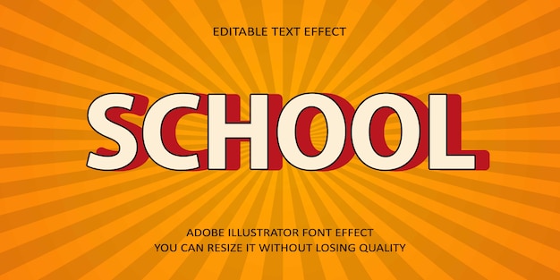 Schultext-schriftart-effekt