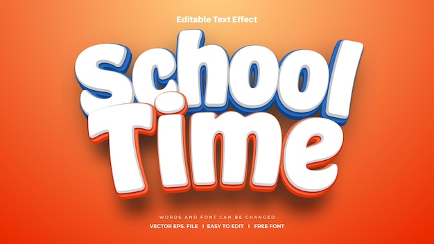Schulzeit-Text-Effekt bearbeitbarer Text Spaß und Cartoon-Stil