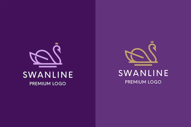 Schwanenprinzessin Premium-Logo-Vorlage