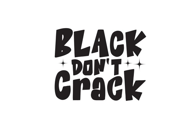 Vektor schwarz don't crack svg