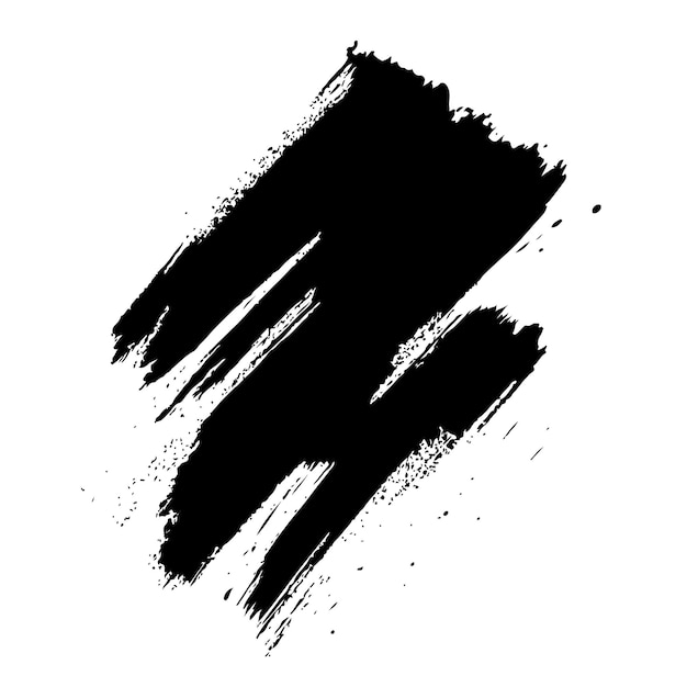 Schwarz-Grunge-Pinsel-Schlagvektor