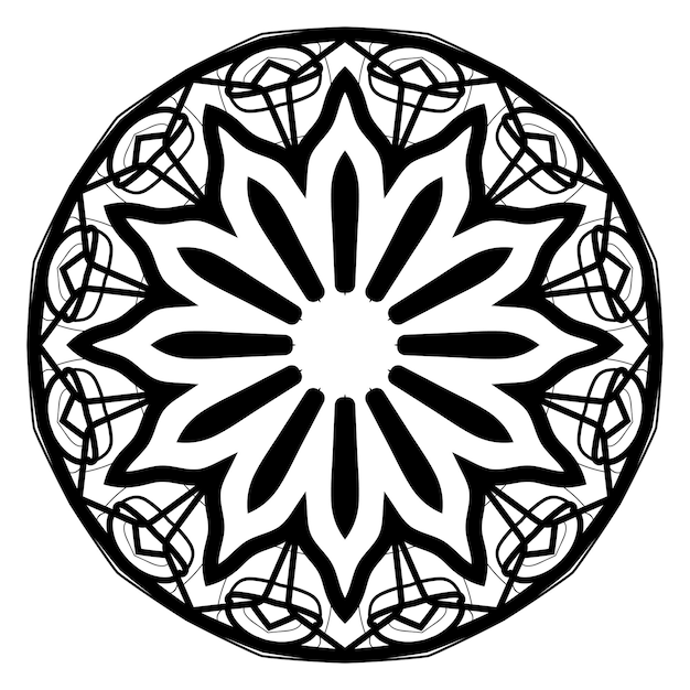 Vektor schwarz-mandala-vektor-design