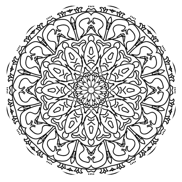 Vektor schwarz-mandala-vektor-design