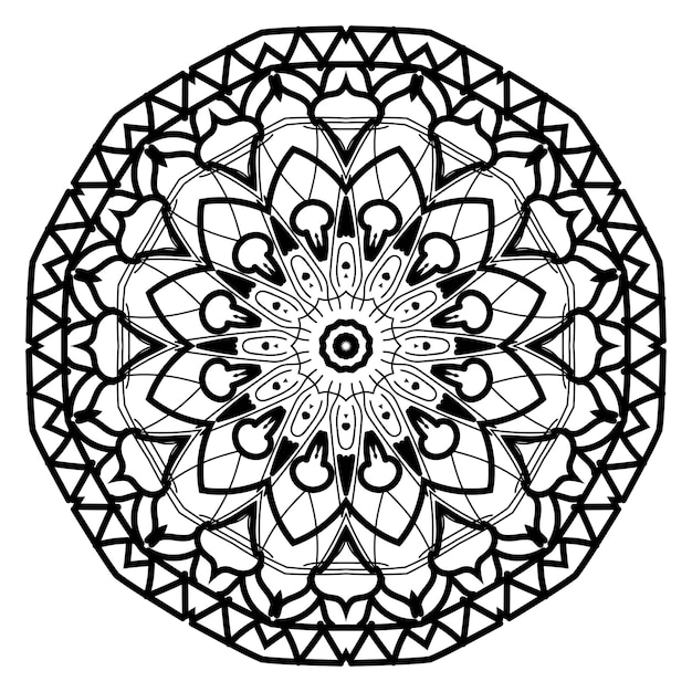 Vektor schwarz-mandala-vektor-design