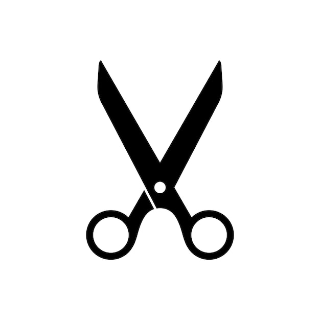 Schwarz-Schere-Ikonen-Vektor-Design-Silhouette