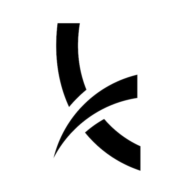 Vektor schwarz-spitzliges kleinbuchstaben-k-symbol