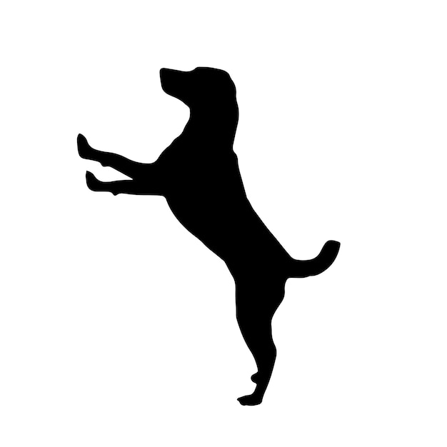 Schwarz-Vektor-Kunstdesign für Hunde