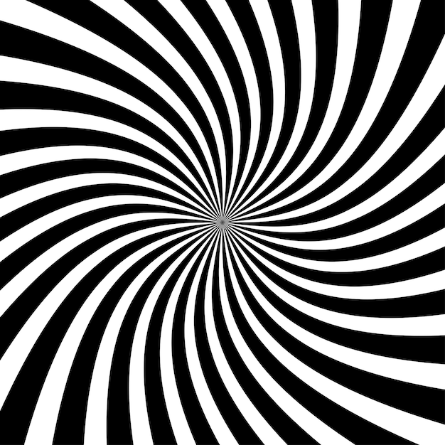 Schwarz-Weiß-abstrakte Spirale Hintergrund Vektor-Illustration