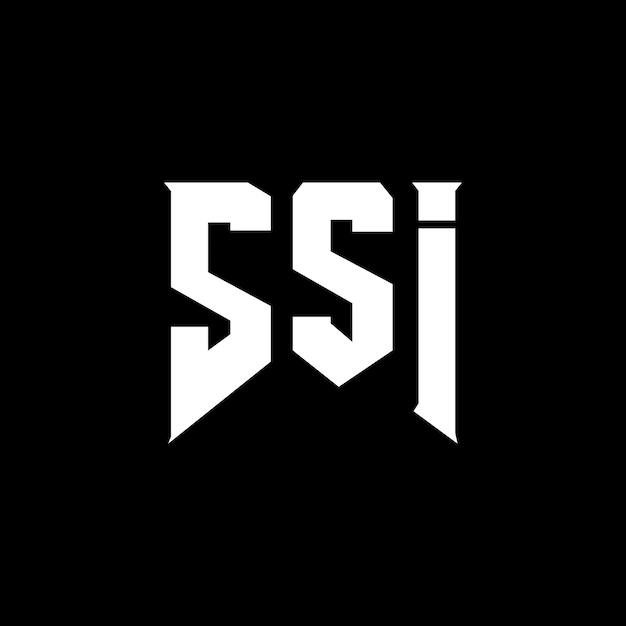 Schwarz-Weiß-Farbkombination SSI-Logo SSI-Vektor SSI-Design SSI-Ikonen SSI-Alphabet SSI-Typographie Logo-Design