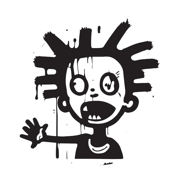 Schwarz-Weiß-Kunstwerke, inspiriert von den Subkulturen der 90er und 2000er Keith Haring JeanMichel Basquiat