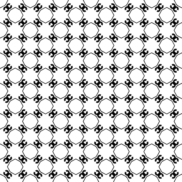 Vektor schwarz-weiß nahtloses abstraktes muster hintergrund und hintergrund graustufen dekoratives design mosaik ornamente vektorgrafik illustration eps10