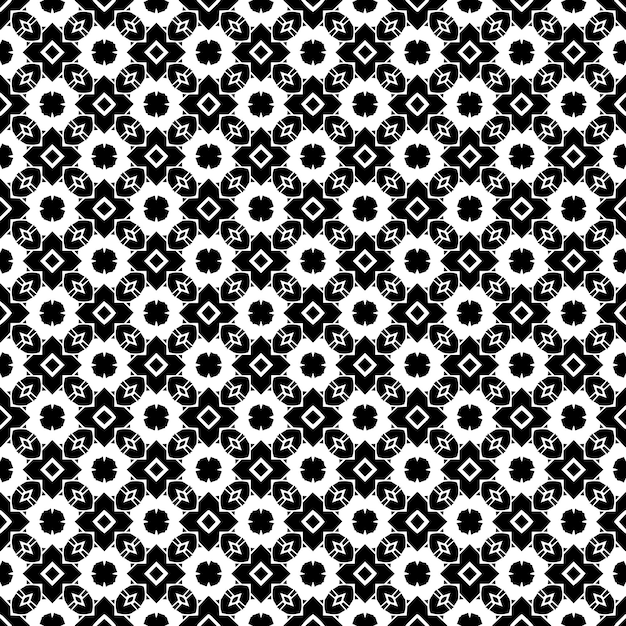Schwarz-weiß-nahtloses abstraktes Muster Hintergrund und Hintergrund Graustufen-Ornamentdesign Mosaik-Ornamente Vektor-Grafik-Illustration EPS10