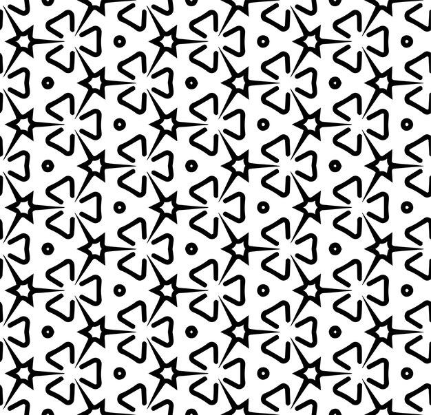 Vektor schwarz-weiß-nahtloses abstraktes muster hintergrund und hintergrund graustufen-ornamentdesign mosaik-ornamente vektor-grafik-illustration eps10