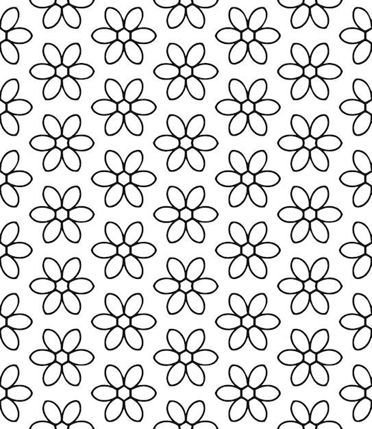 Schwarz-weiß nahtloses abstraktes Muster Hintergrund und Hintergrund Graustufen-Zierdesign
