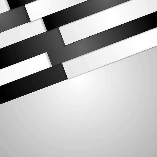 Vektor schwarz-weiß-papierstreifen-design