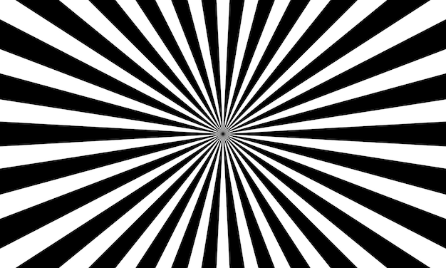 Schwarz-weiß Radial Sunburst-Muster