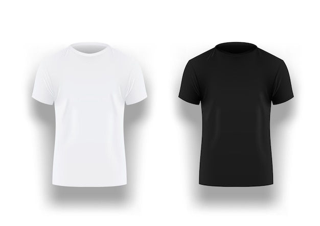 Schwarz-Weiß-T-Shirt mit kurzem Ärmel für Männer