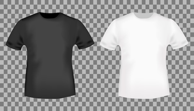 Schwarz-Weiß-T-Shirt-Vorlage