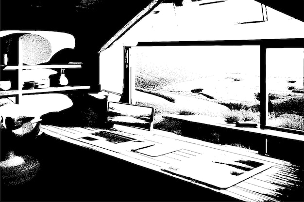 schwarz-weiß überlagertes monochromes Vektorbild der Hintergrundtextur