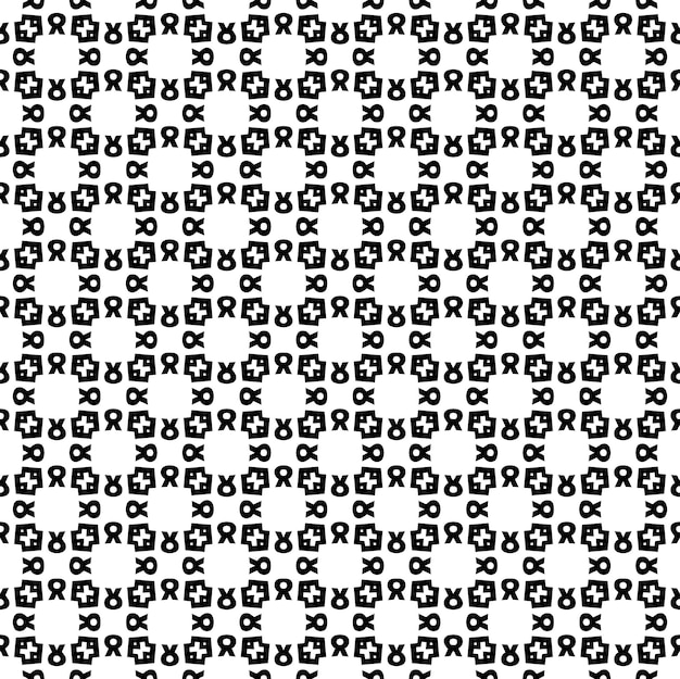 Schwarz-weiße, nahtlose Musterstruktur Graustufen-Ornamentik-Grafikdesign Mosaik-Ornamente