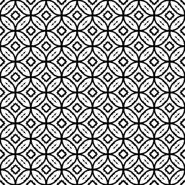 Schwarz-weiße, nahtlose Musterstruktur Graustufen-Ornamentik-Grafikdesign