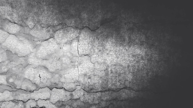 Schwarz-weißer Grunge-Hintergrund Dunkle monochrome Oberfläche Altes Vintage-Vektormuster