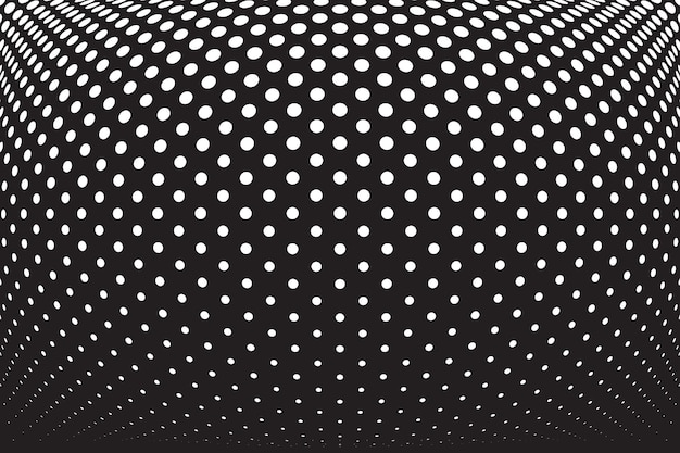 Schwarz-weißer Hintergrund mit Punkt-Punkt-Muster-Textur-Vektor Illustration