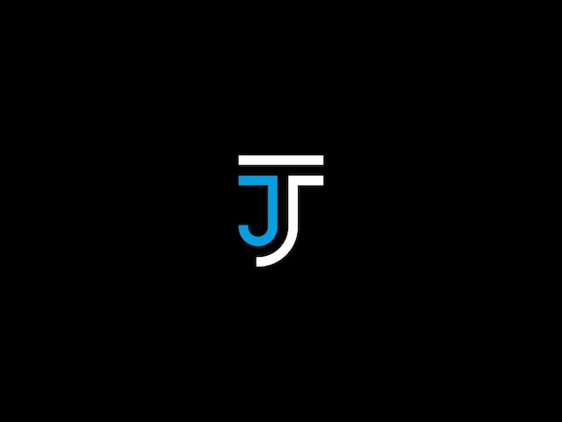 Schwarz-weißes Logo mit dem Buchstaben j auf schwarzem Hintergrund