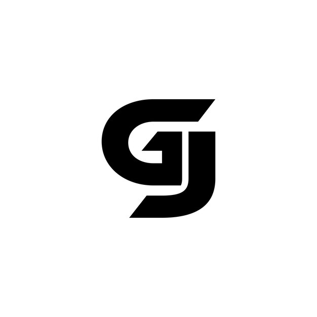schwarz-weißes Logo mit GJ
