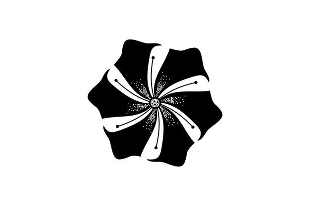 schwarze Blume Schönheit Vektor-Logo-Design