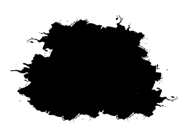 Schwarze Farbe Splash Schwarzer Pinsel