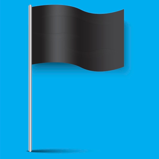 Vektor schwarze flagge quadratisch dreieckig erfolgssymbol banner promotion stock bild vektor-illustration