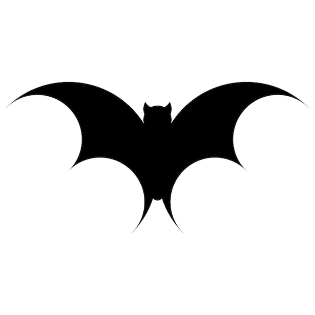 Schwarze fliegende Fledermaus Silhouetten Halloween-Vektorillustration