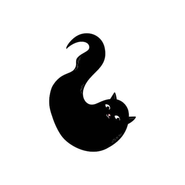 Vektor schwarze geisterkatzen