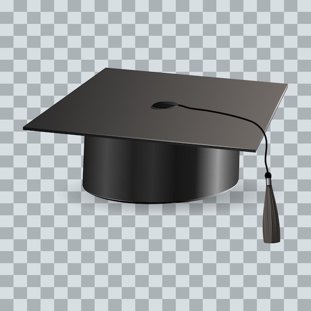 schwarze Graduation echievenent Hut und Kappe Vektor png Design