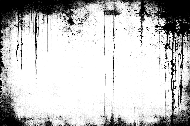 Vektor schwarze grunge-textur auf weißem hintergrund vektor-illustration überlagerung monochrom grunge-hintergrund