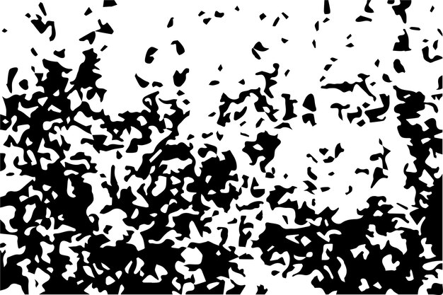 Schwarze grunge-textur auf weißem hintergrund