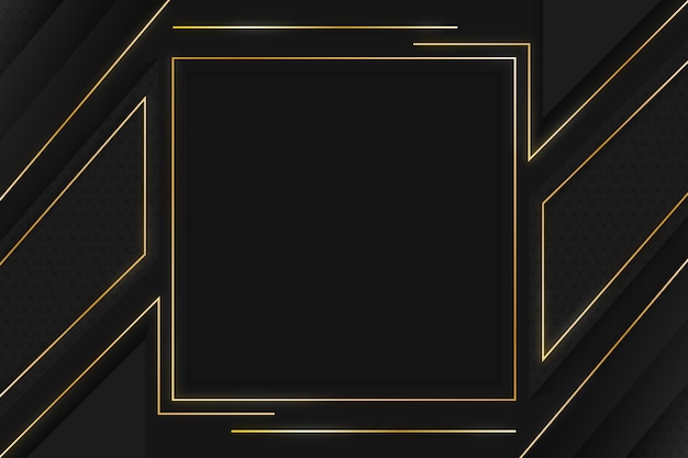 Schwarze Hintergründe mit Farbverlauf mit goldenen Rahmen