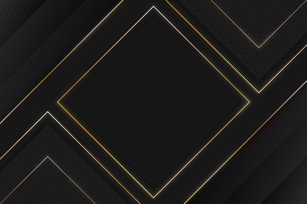 Schwarze Hintergründe mit Farbverlauf mit goldenen Rahmen