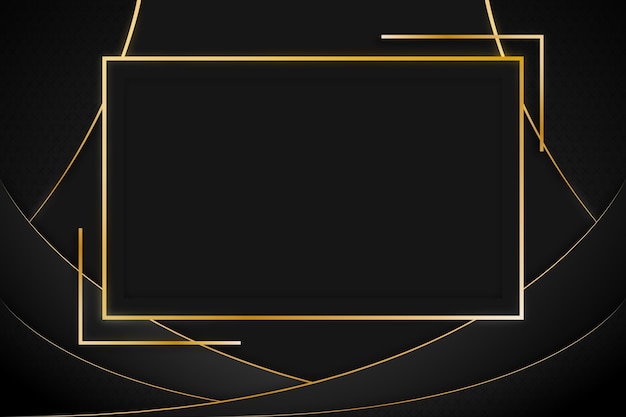 Schwarze Hintergründe mit Farbverlauf mit goldenen Rahmen